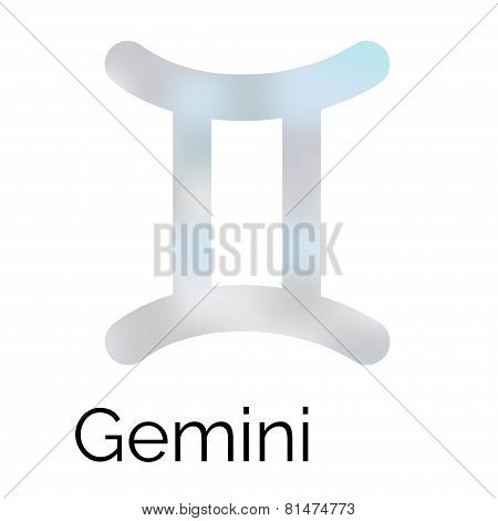 Zodiac Symbol Gemini, Vector Sign