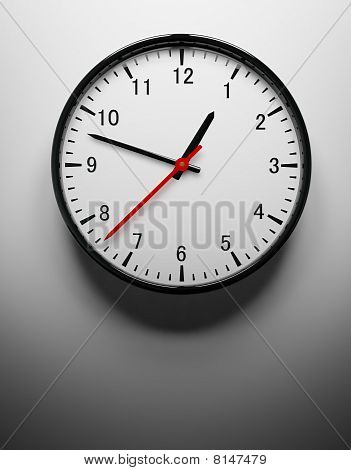 นาฬิกาบนพื้นสีขาว