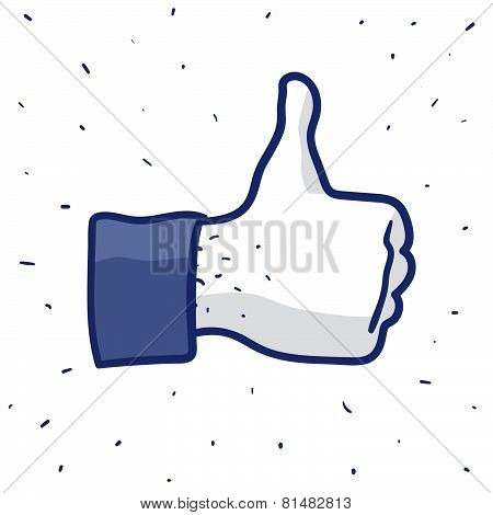 Illustration of Like Hand icon