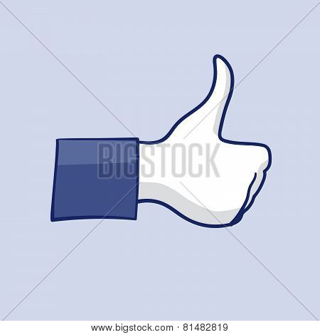 Illustration of Like Hand icon