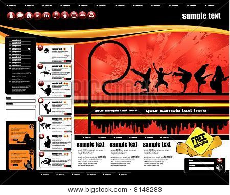 Vektör Web sitesi şablonu