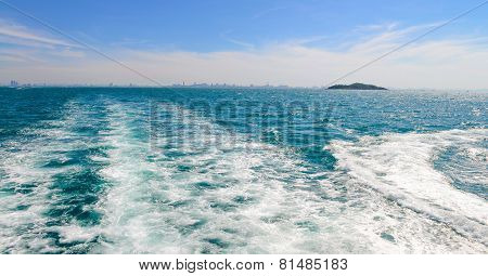The Wake Of A Boat