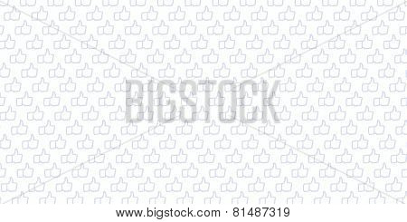 Light background with pattern generated from Like Hand icons