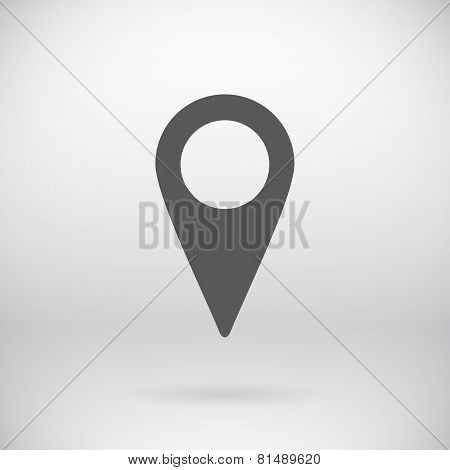 Flat Map Pin Sign Vector Map Marker Symbol Background