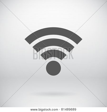 Flat WIFI Sign Vector Network Connection Symbol Background