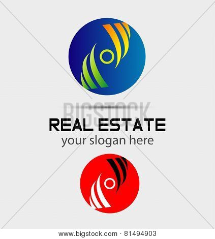 Abstract circle wave logo