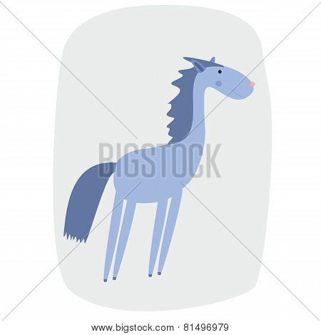 vector illustration of a cartoon horse