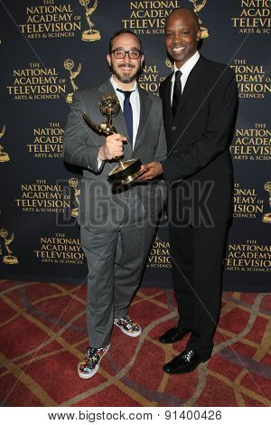 LOS ANGELES - APR 24: Jesse Averna, Todd James at The 42nd Daytime Creative Arts Emmy Awards Gala at the Universal Hilton Hotel on April 24, 2015 in Los Angeles, California