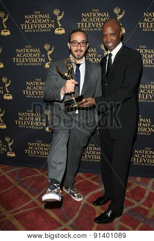 LOS ANGELES - APR 24: Jesse Averna, Todd James at The 42nd Daytime Creative Arts Emmy Awards Gala at the Universal Hilton Hotel on April 24, 2015 in Los Angeles, California