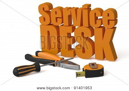Service Desk Service And Repair Concept
