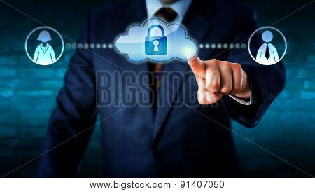 Manager Touching Locked Cloud Linked To Workers