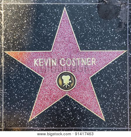 Kevin Costners Star On Hollywood Walk Of Fame