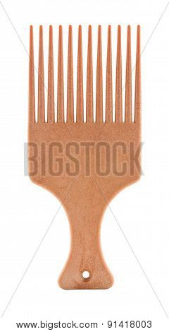 Orange afro pick isolated on white background