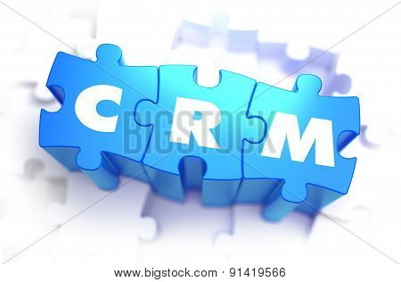 CRM - White Word on Blue Puzzles.
