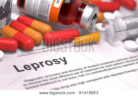 Leprosy Diagnosis. Medical Concept.