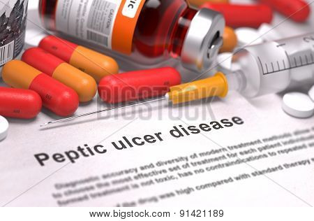 Peptic Ulcer Disease - Medical Concept.