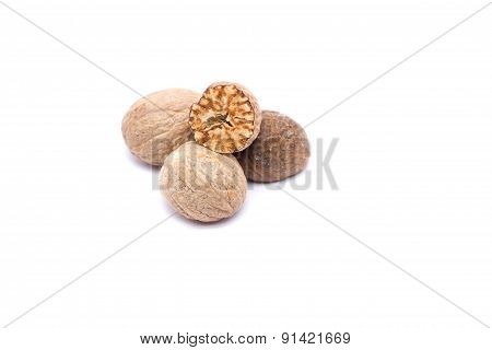 Nutmeg Isolated On White Background