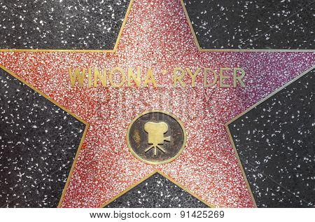 Winona Ryders Star On Hollywood Walk Of Fame