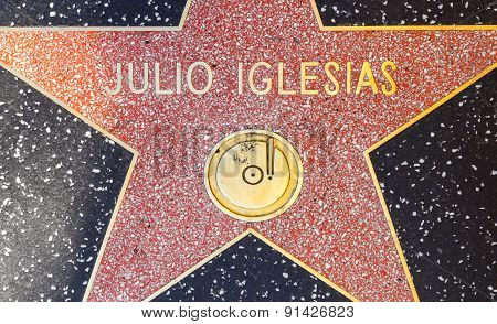 Julio Iglesias Star On Hollywood Walk Of Fame