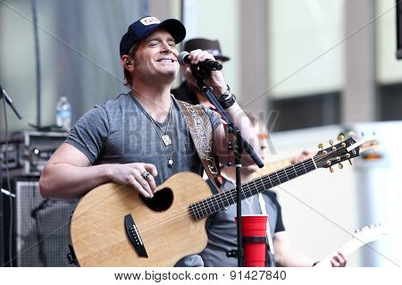 NEW YORK - MAY 22: Singer Jerrod Niemann performs at Fox and Friends' All-American Summer Concert Series on the corner of 48th Street and 6th Avenue on May 22, 2015 in New York City.