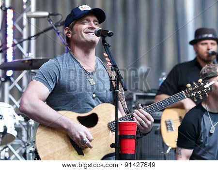 NEW YORK - MAY 22: Singer Jerrod Niemann performs at Fox and Friends' All-American Summer Concert Series on the corner of 48th Street and 6th Avenue on May 22, 2015 in New York City.