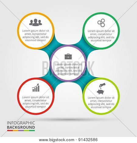 Vector circle element for infographic.