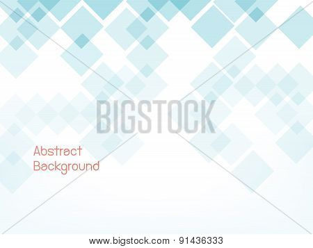 Blue Geometric Abstract Background With Space