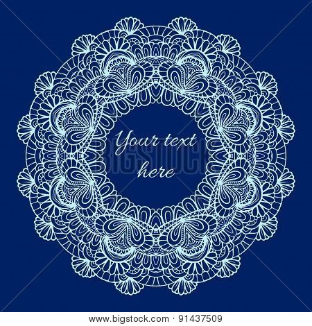 Vector ethnic decorative round element.