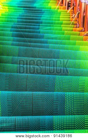 Row Of Beach Chairs In Hdr Tone