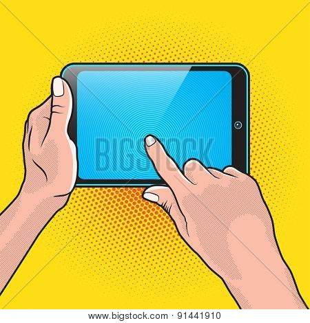 Pair of Hand and Touch Tablet Portable PC