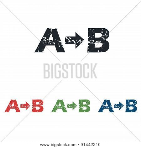 A-B grunge icon set