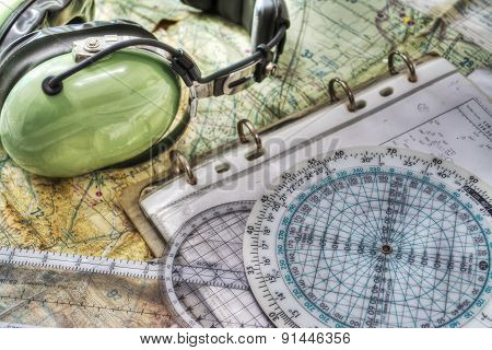 Pilot Headset And Other Tools In Hdr