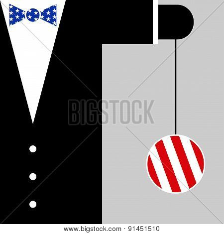 Suit With The Symbols Of Usa Flag