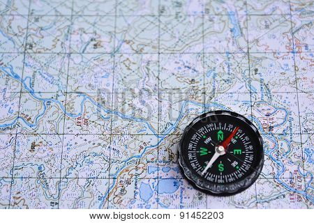 On A Journey With Map And Compass.