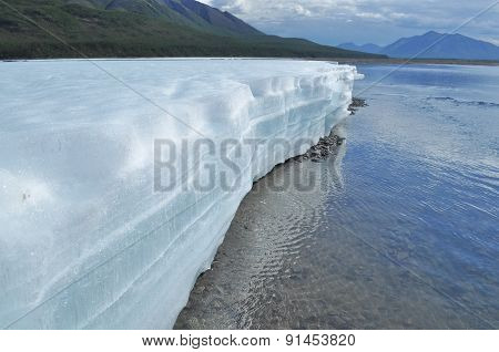 The Permanent Ice Fields In The Tideway Of The Yakut River.