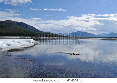 The Permanent Ice Fields In The Tideway Of The Yakut River.