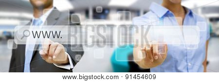 Businessman Surfing On Internet