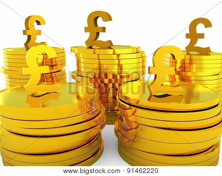 Pound Cash Represents Capital Pounds And Money