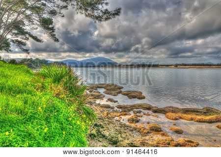 Calik Pond Under A Dramatic Sky In Hdr