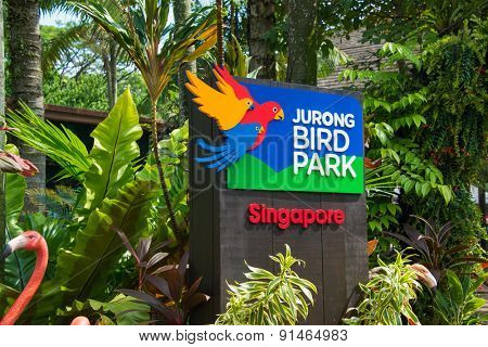 Singapore - AUGUST 3, 2014: Entrance to Jurong Bird Park on August 3 in Singapore, Singapore. Jurong Bird Park is a popular tourist attraction in Singapore
