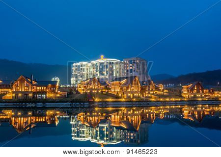 Quba - MARCH 26, 2015: Quba Rixos Hotel on March 26 in Azerbaijan, Quba. Quba Rixos Hotel is luxury hotel in northern Azerbaijan