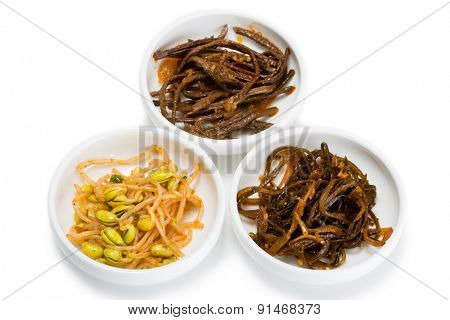 Spicy salads heh of seaweed, sprouts of fern and beans sprouts. From a series of Food Korean cuisine.