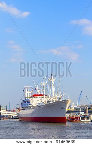 Historic Freighter San Diego In Hamburg