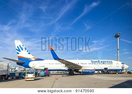 Aircraft On Apron After Landing