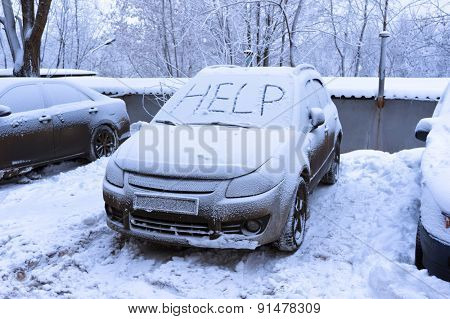 Word help on snow covered car - winter transportation problems
