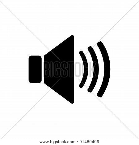 The Speaker Icon. Sound Symbol. Flat