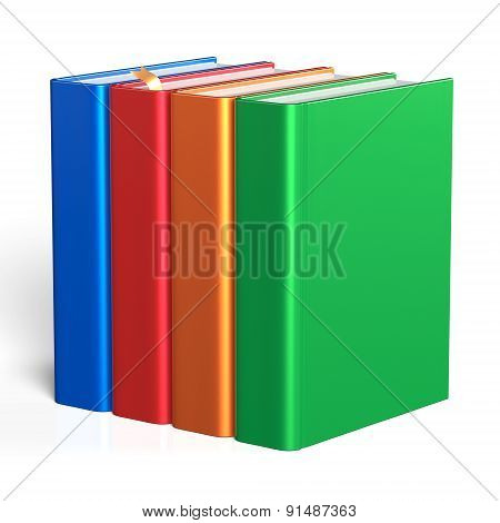 Books Blank Four Educational Textbooks Icon