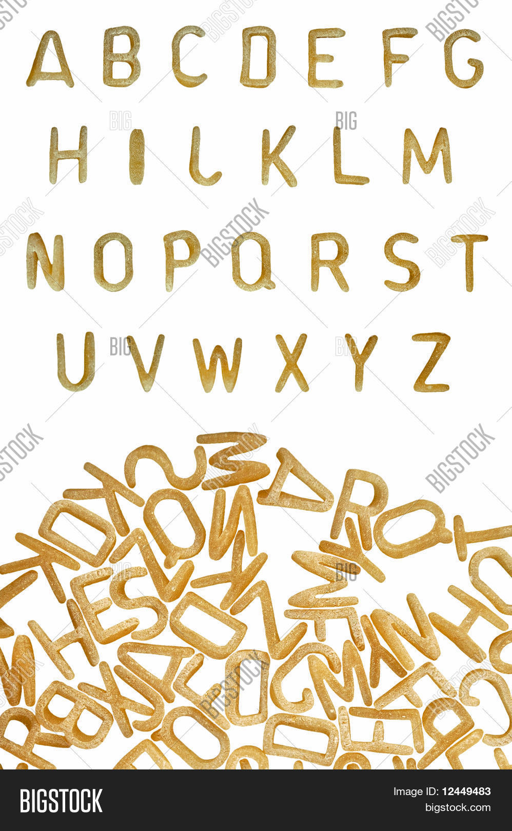 Alphabet Pasta Font Image Photo Free Trial Bigstock