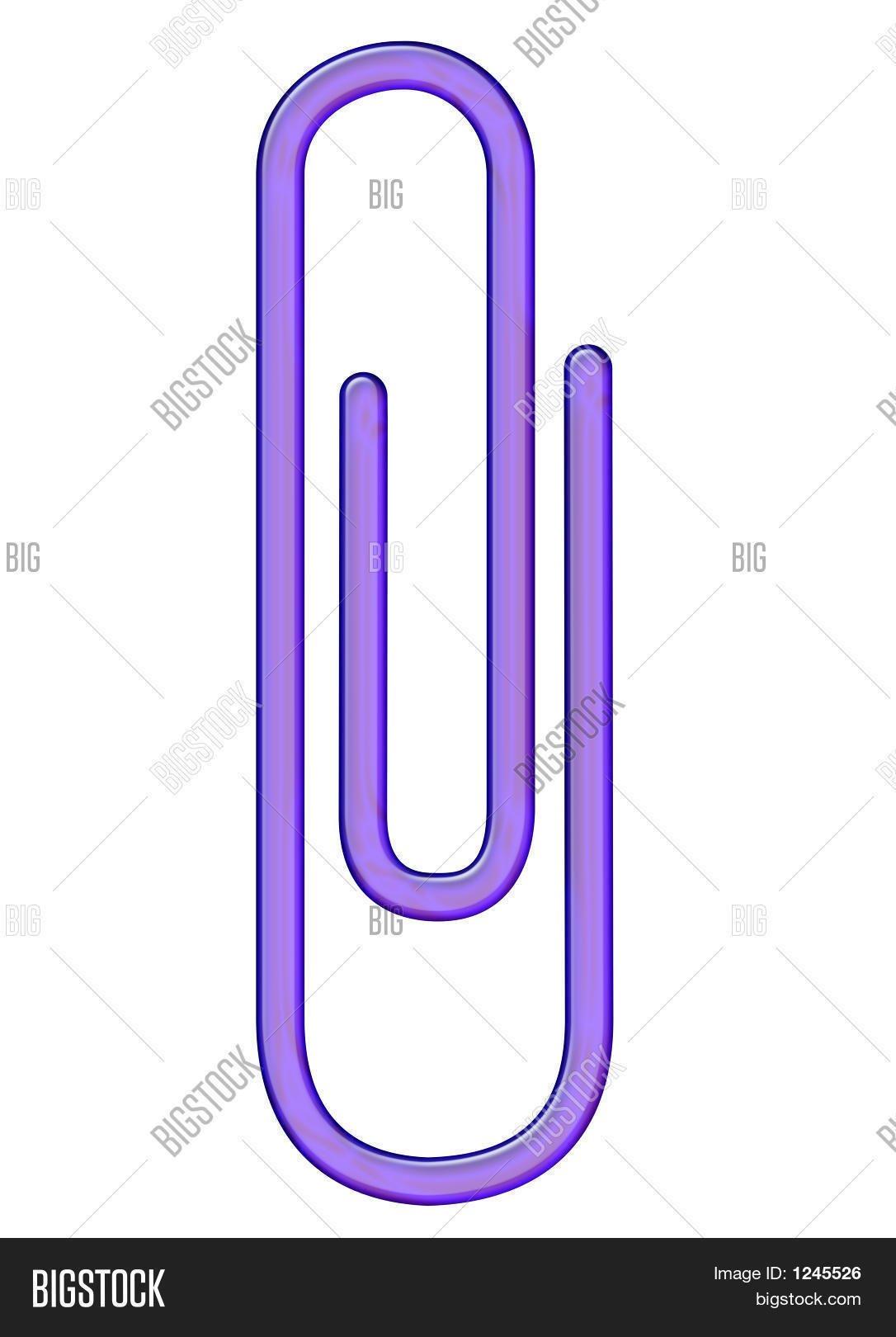 Paper Clip Purple Image & Photo (Free Trial) Bigstock