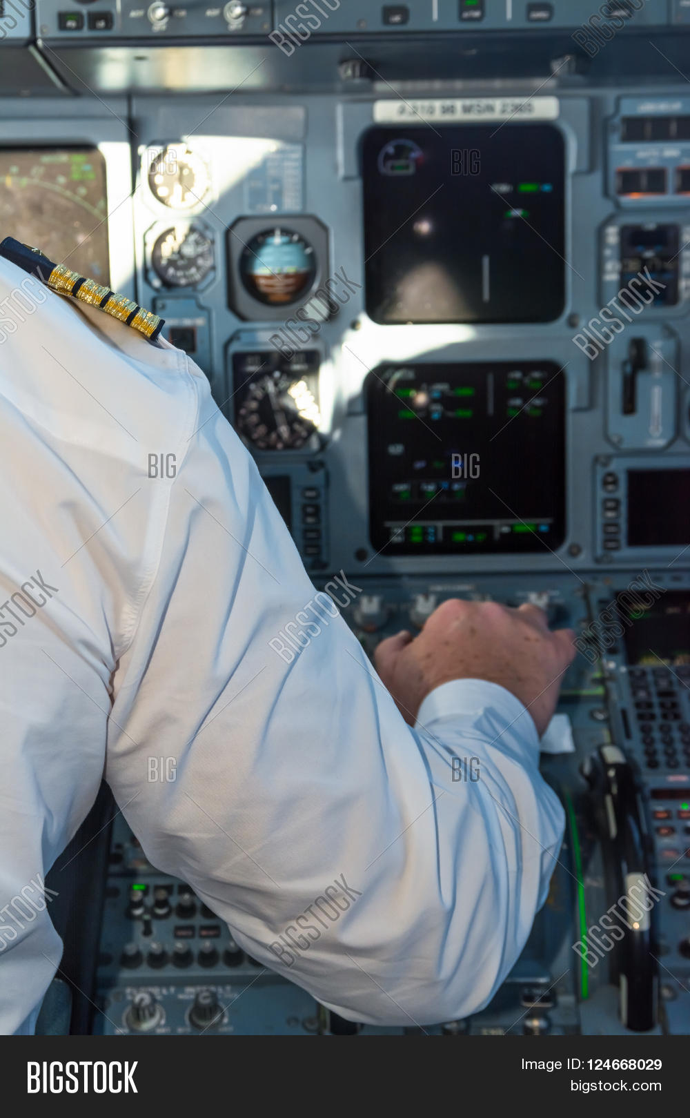 Pilot Cockpit Pulling Image & Photo (Free Trial) Bigstock